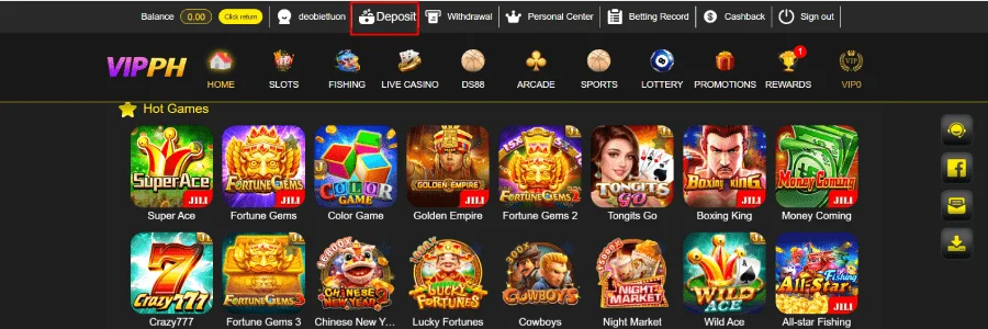 VIPPH deposit casino online